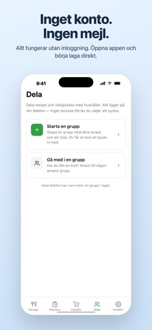 Receptsamlingen screenshot
