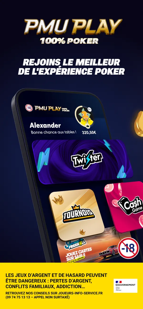 Screenshot #1 pour PMU PLAY - 100% Poker