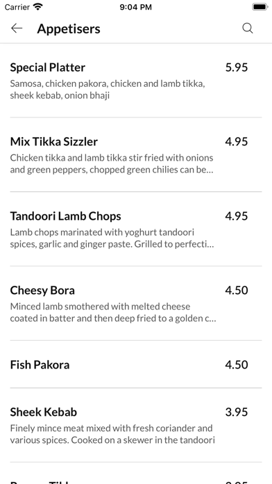 Raja Spice Kent. Screenshot