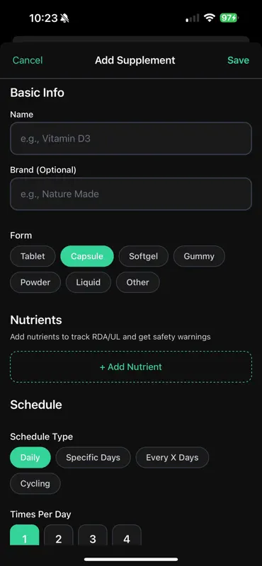 Supplement tracker - Capsuly screenshot 4 of 10