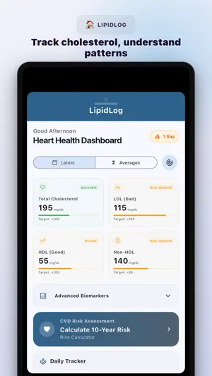 LipidLog screenshot 1