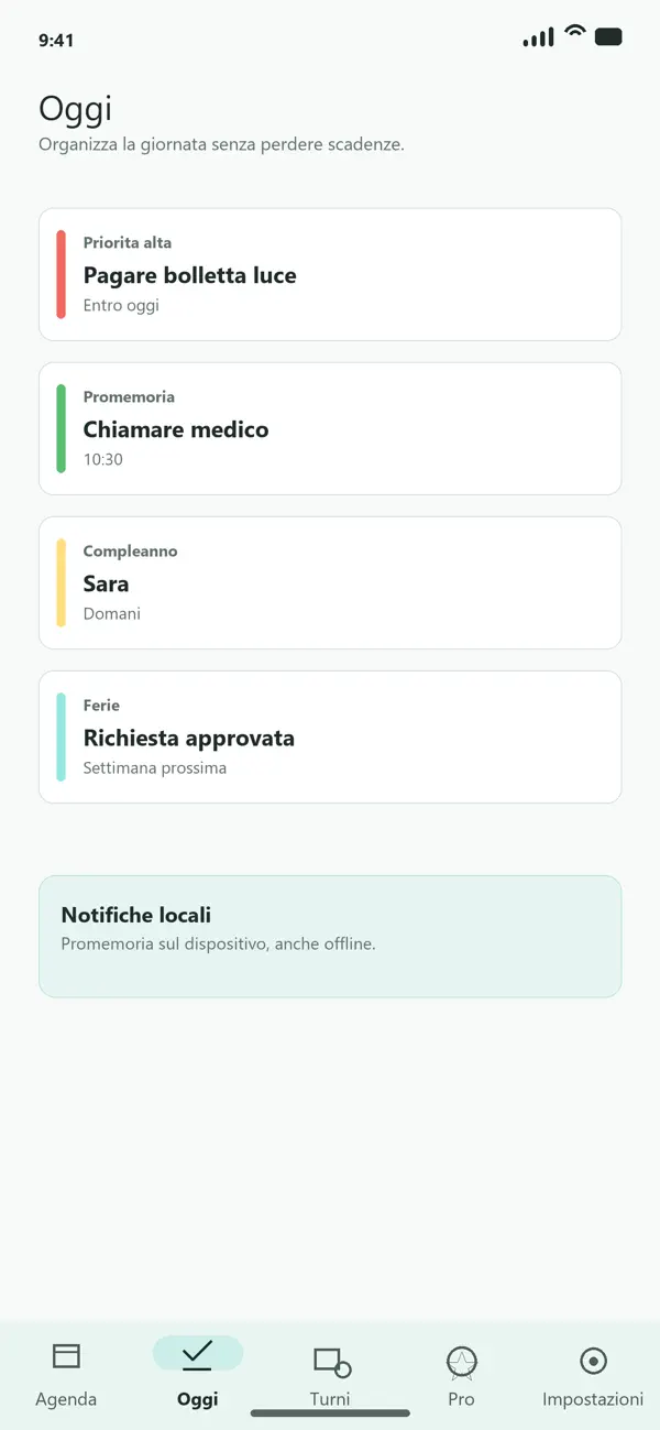 Screenshot #1 pour Agenda Digitale Pro
