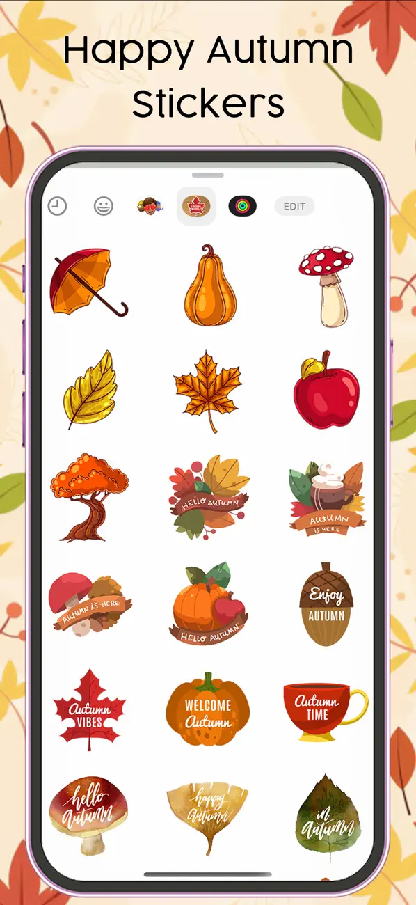 Screenshot #2 pour Happy Autumn Stickers