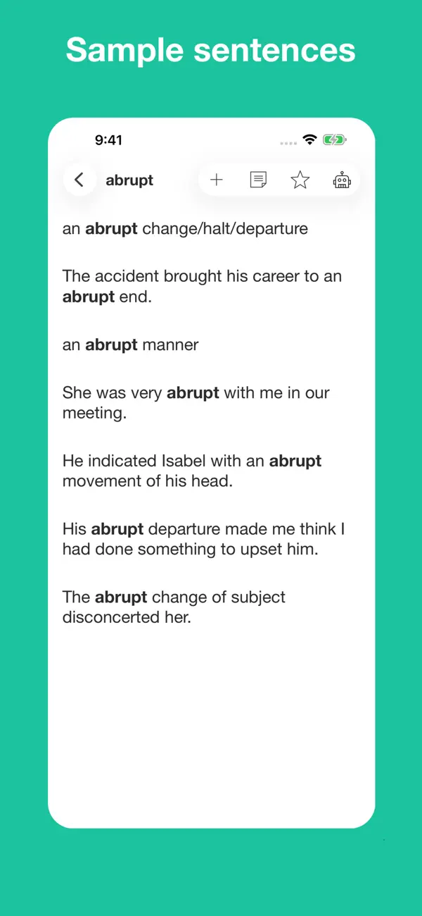 Screenshot #2 pour English Sentence Dictionary