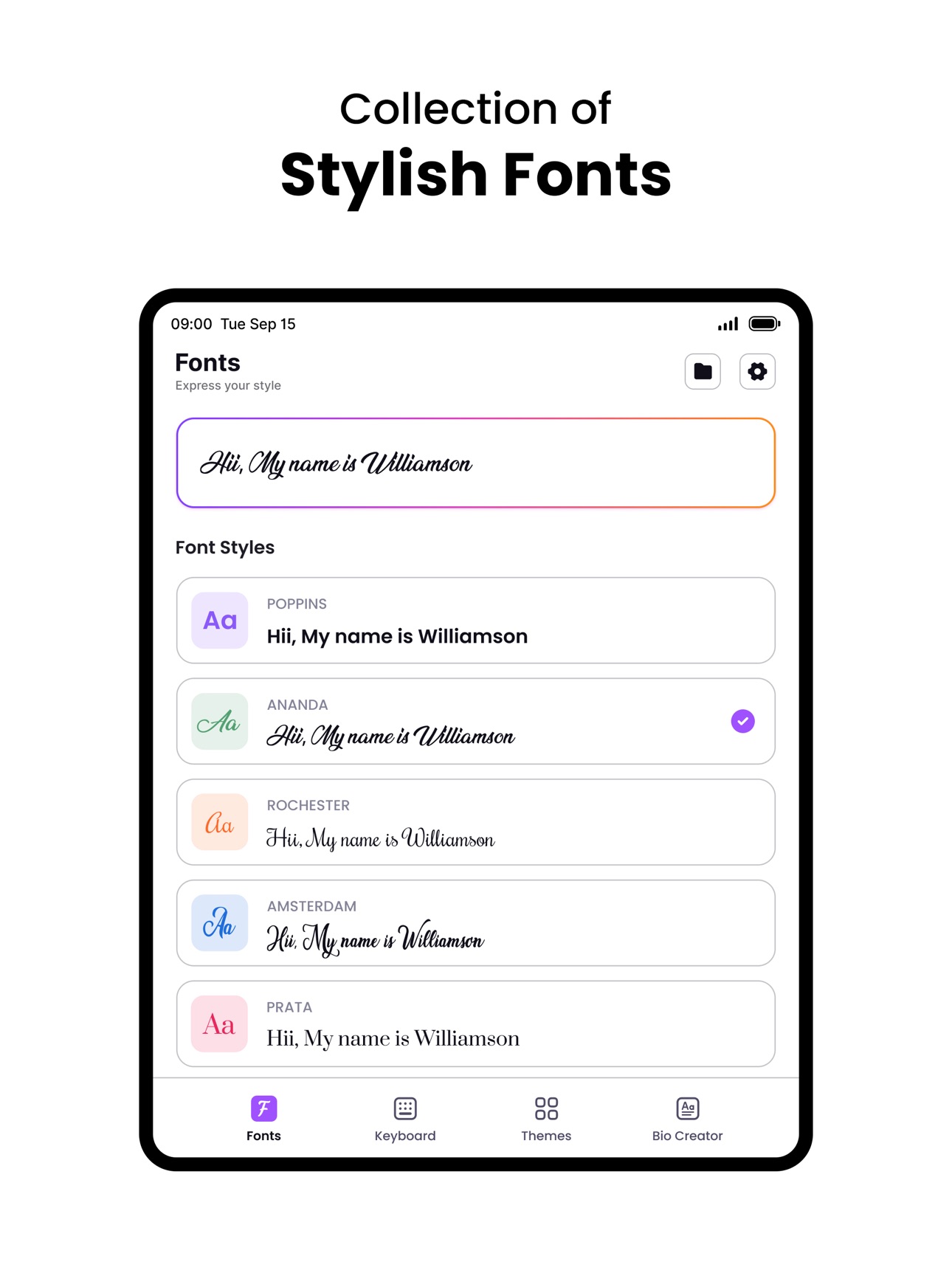 Screenshot 8 of Keyboard Theme: Fonts & Widget