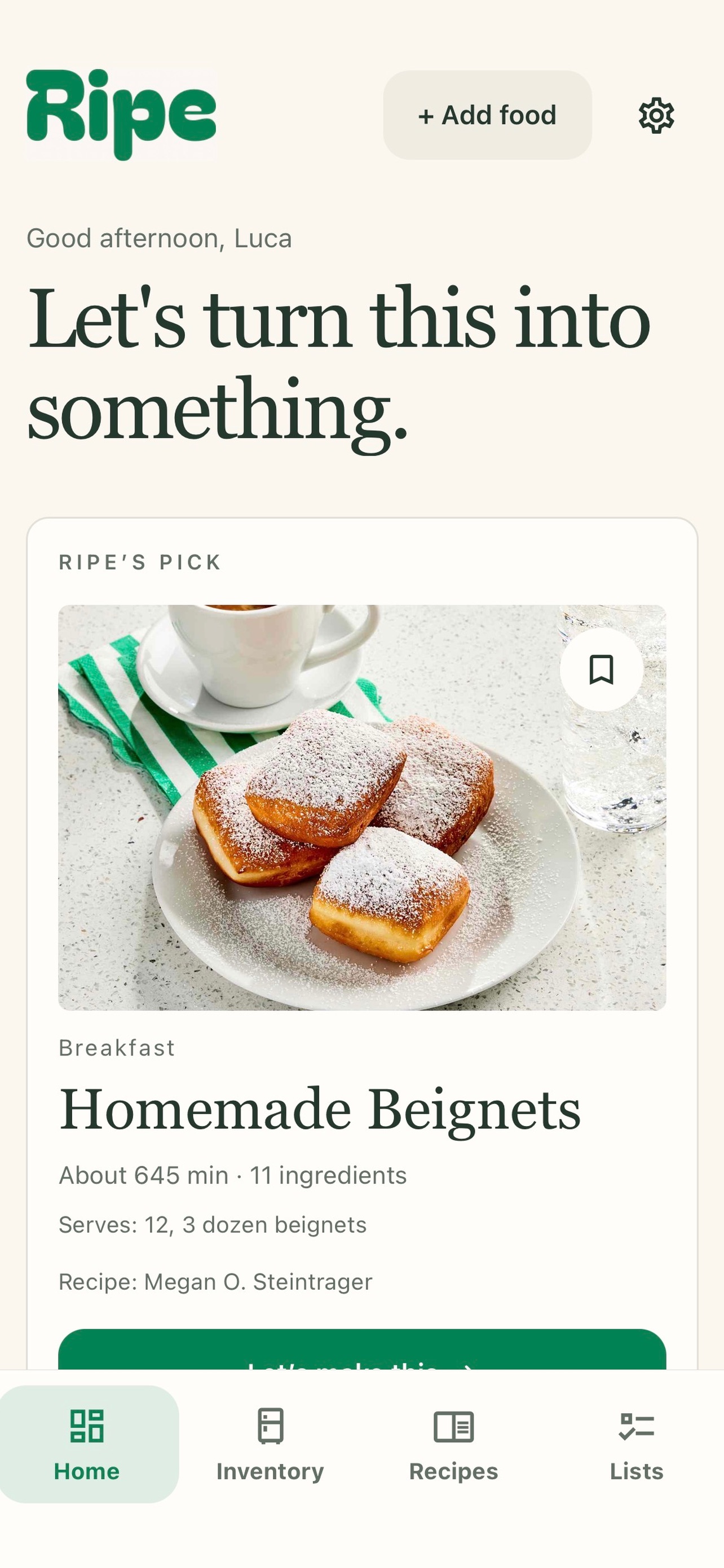 Screenshot 1 of Ripe: Kitchen Companion