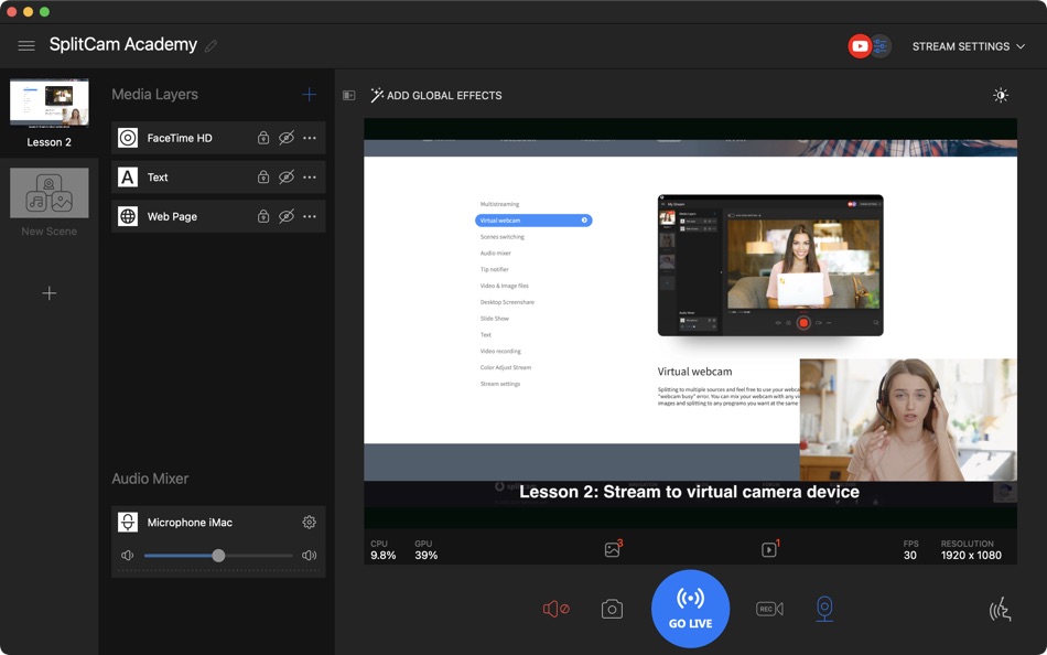 #2. SplitCam Live Streaming (macOS) 来自: SplitCam Labs