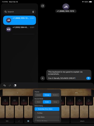 Piano Keyboard - Typing Music iPad screenshot