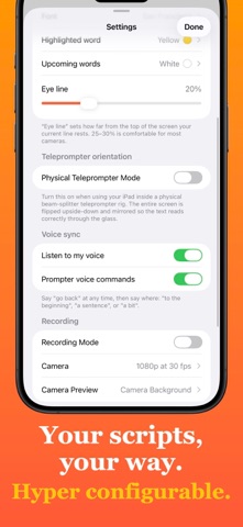 Prompter - Smart Teleprompter iPhone screenshot
