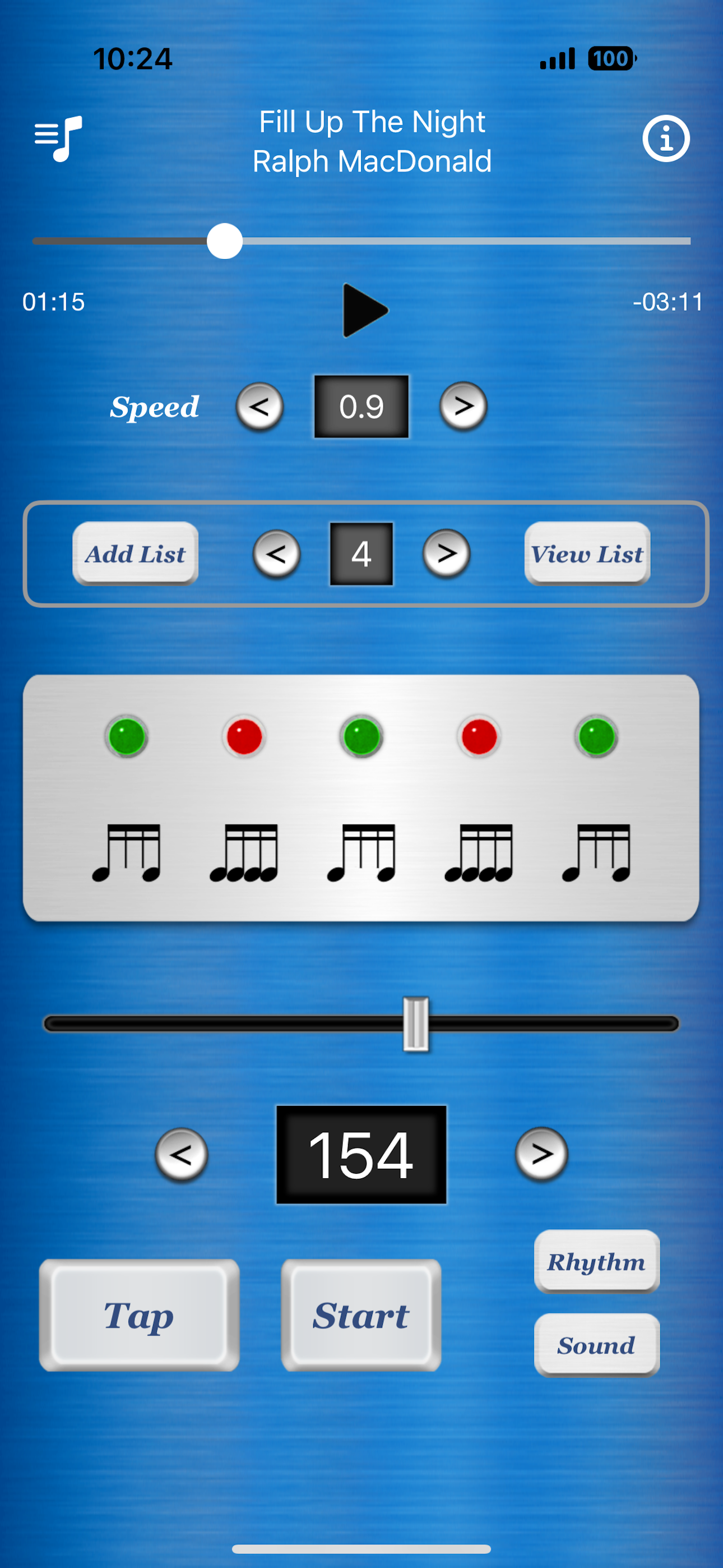 Metronome with Music Player