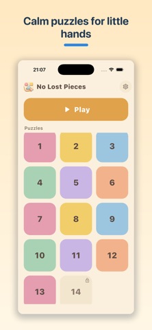 No Lost Pieces: Wooden Puzzle iPhone screenshot