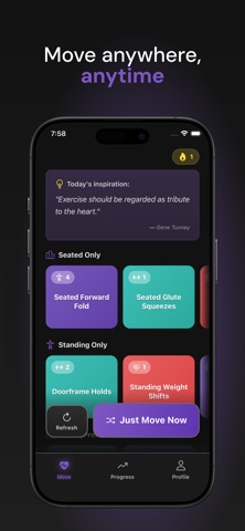 MoveDose: 1-Min Workouts Screenshot 3 of 5