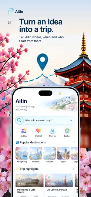 Aitin - AI Travel Planner screenshot 1