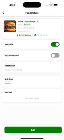 Foodrun Partner Dashboard Screenshot 1 of 3