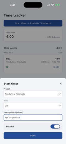 Timeous screenshot