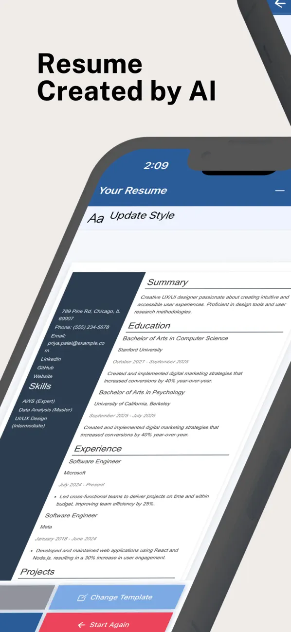 Screenshot #1 pour Brilliant Resume AI