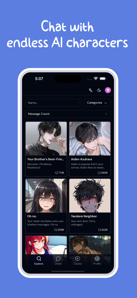 Sakura - Chat with AI Bots screenshot 1
