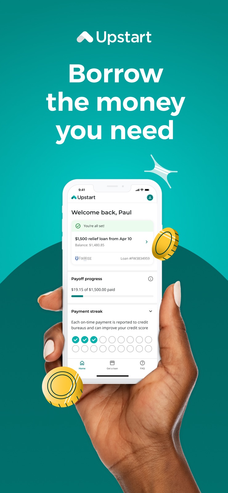 Upstart: Personal Loans + More iphone screenshot 1