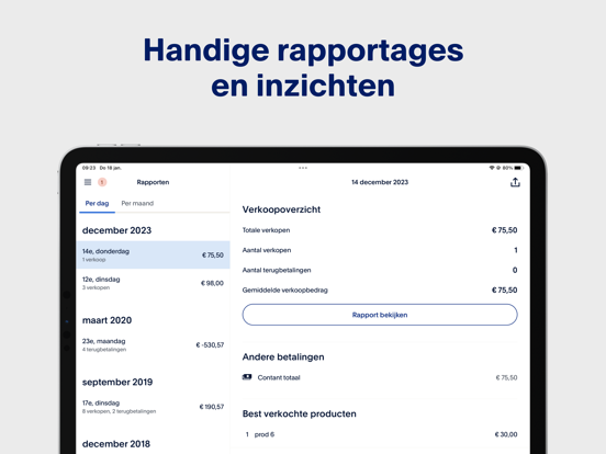 PayPal POS (voorheen Zettle) iPad app afbeelding 5