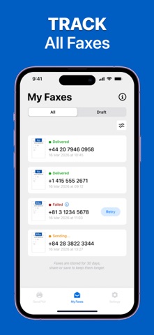 Fax App + iPhone screenshot
