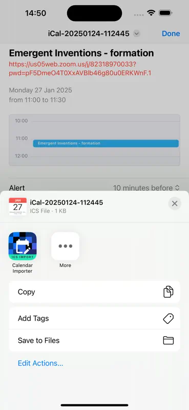 Calendar Importer screenshot 3 of 5