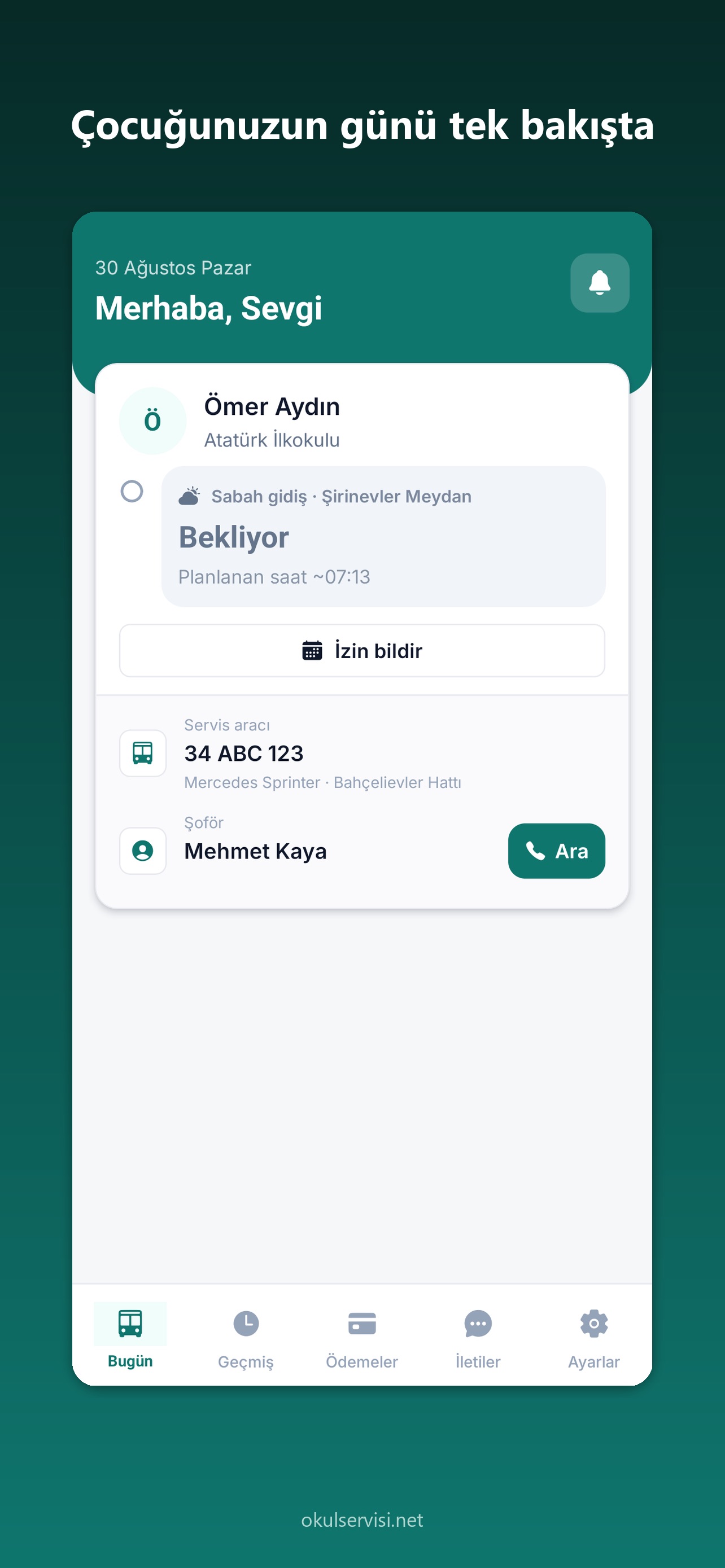 Screenshot 1 of Okulservisi Veli