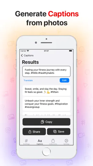 Hashtag AI: Caption Generator iPhone Ekran Görüntüsü 3