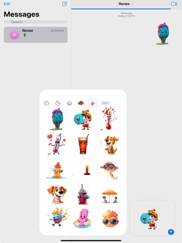 August Heat Wave Stickers iPad screenshot