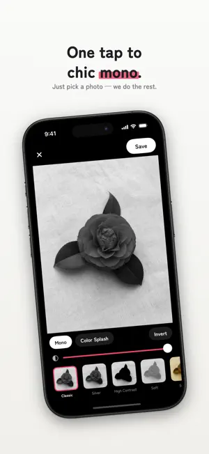 Mono Splash: B&W Photo Editor screenshot 2