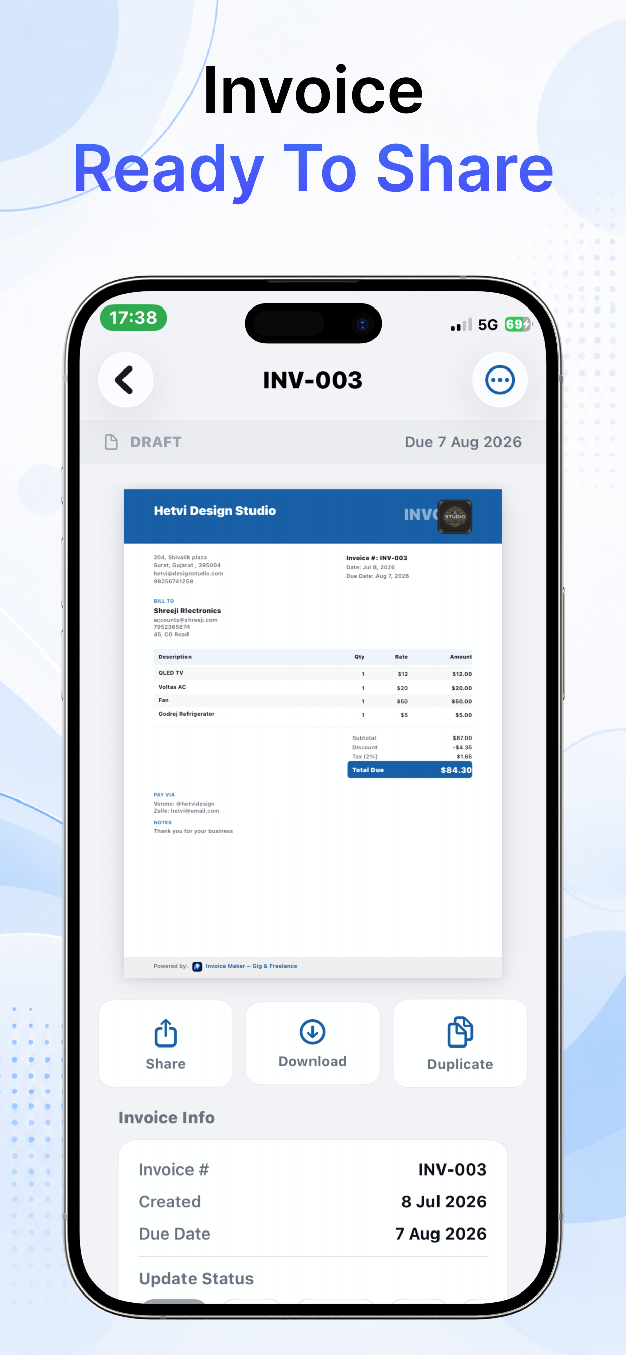 Invoice Maker Gig & Freelance screenshot 7