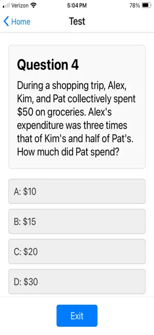 Sat® Math Quiz screenshot 2