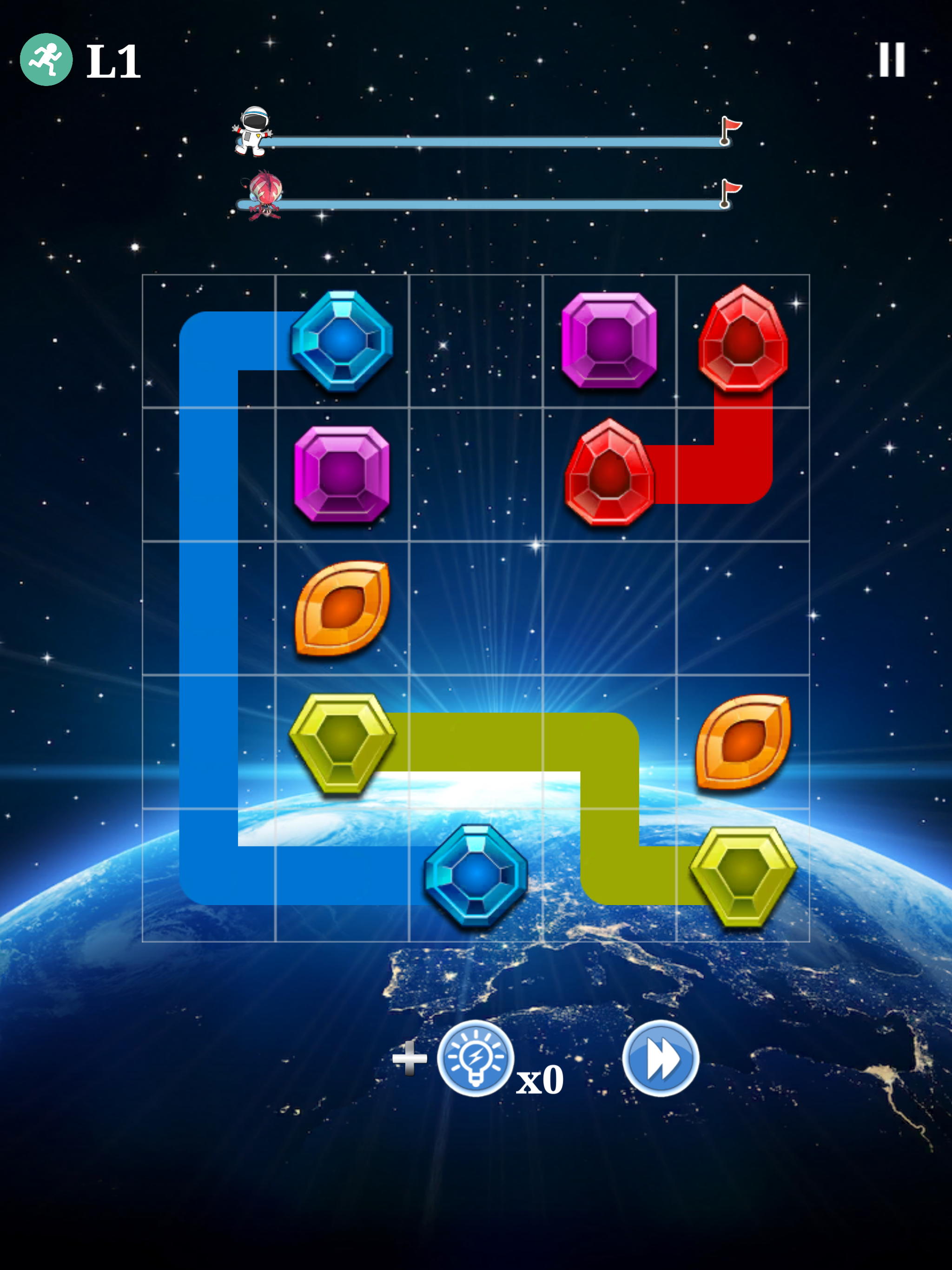 Jewel Match - Race with Aliens screenshot 9