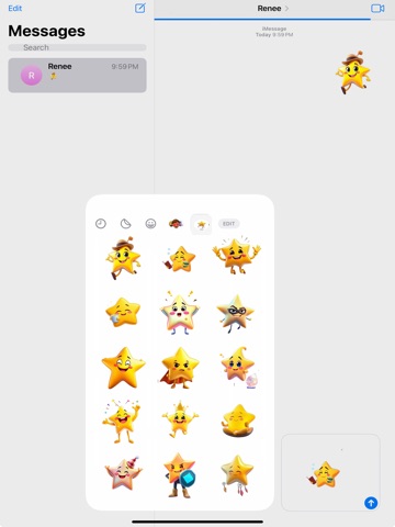 Super Shiny Star Stickers iPad screenshot