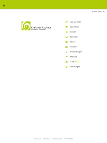 Kreismusikschule Rotenburg iPad screenshot