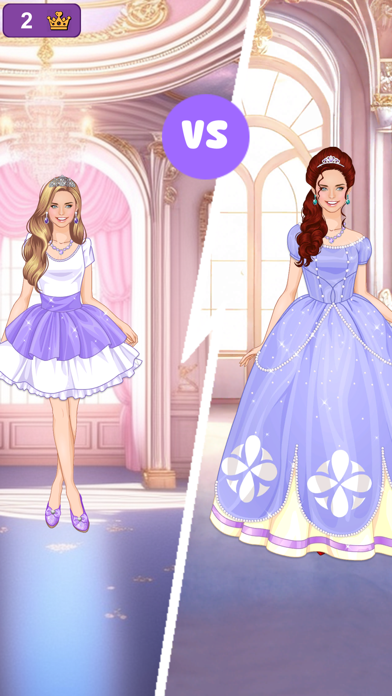 Purple princess dress up Screenshot