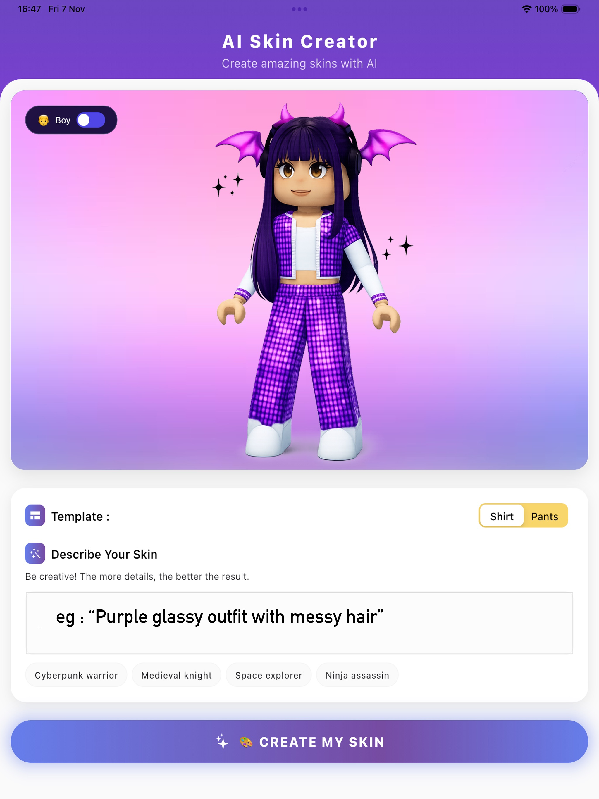 Skin Creator AI for Roblox screenshot 10