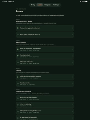 Mental Rotation Spatial Test iPad screenshot