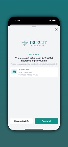 TrueCut Insurance iPhone screenshot