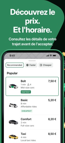 Bolt : Demandez un Trajet 24/7 App Store preview screenshot 5