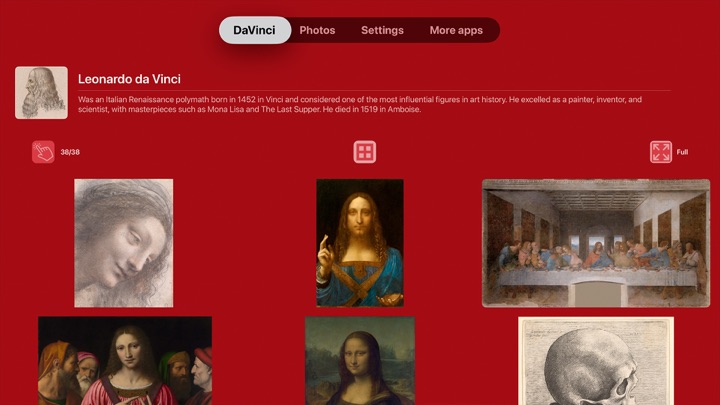 Captura de pantalla de la aplicación