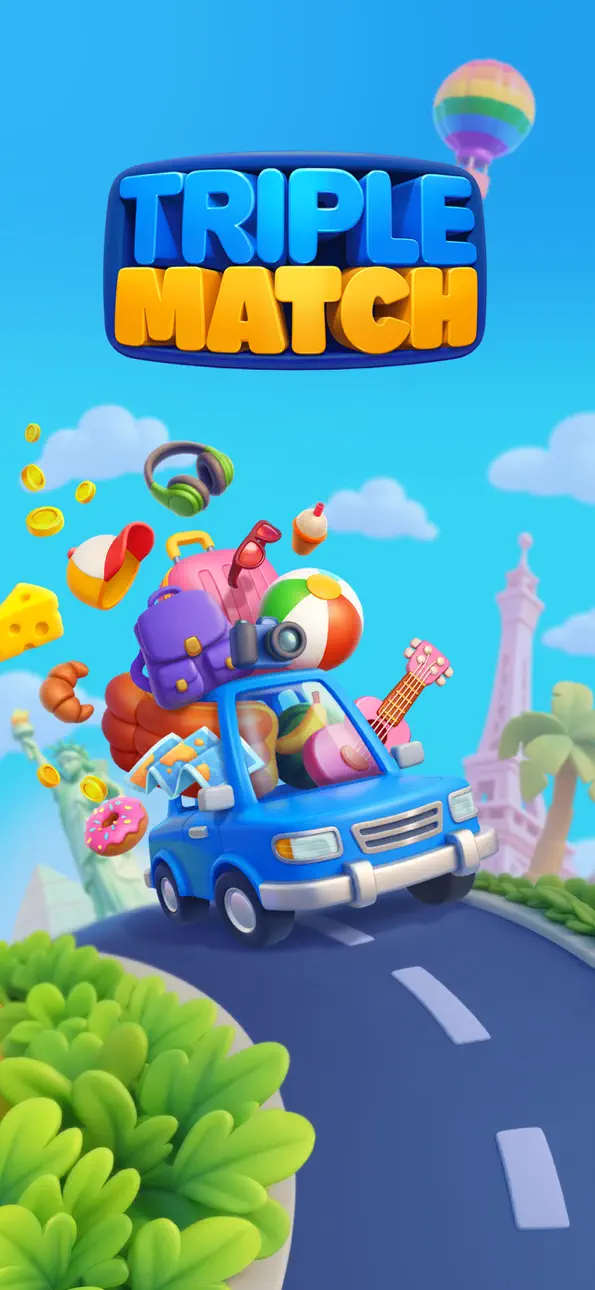 Triple Match 3D iOS Mod IPA screenshot 1 - iOS game interface
