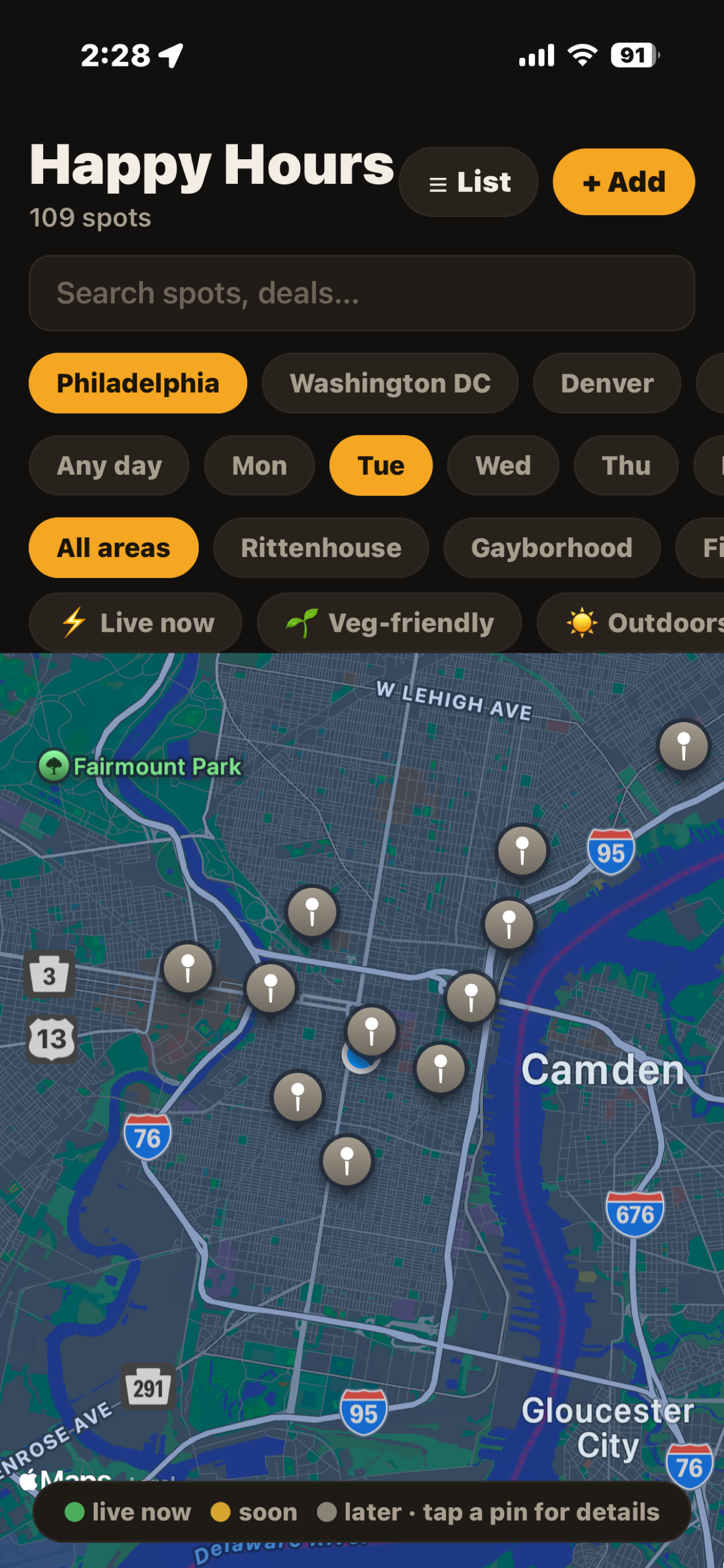 happyhour: find HH screenshot 2