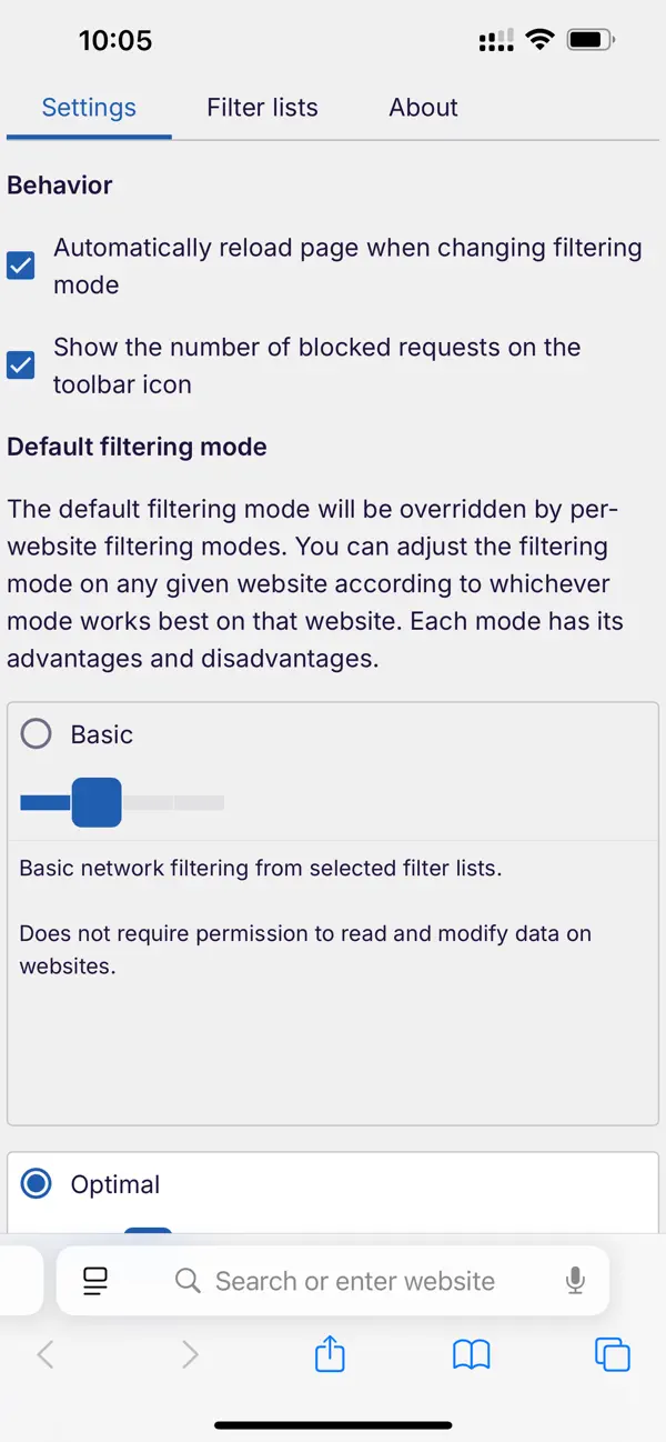 Screenshot #2 pour uBlock Origin Lite