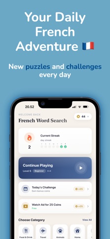 French Word Search Puzzle iPhone screenshot