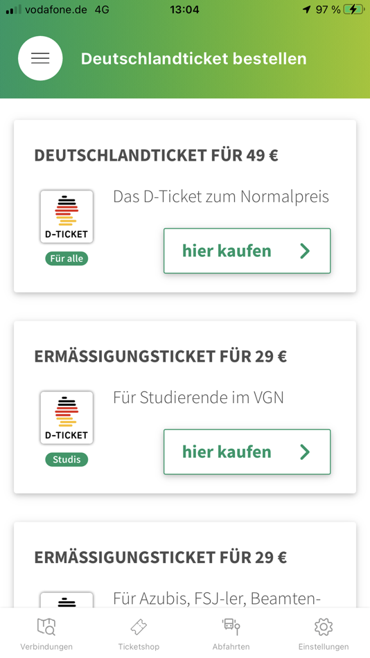 #6. VGN Fahrplan & Tickets (iOS) 来自: Verkehrsverbund Grossraum Nuernberg GmbH