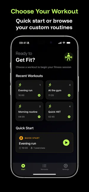 FitFlow: Voice Workout Timer screenshot 1