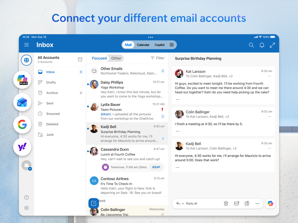#3. Microsoft Outlook (iOS) di: Microsoft Corporation