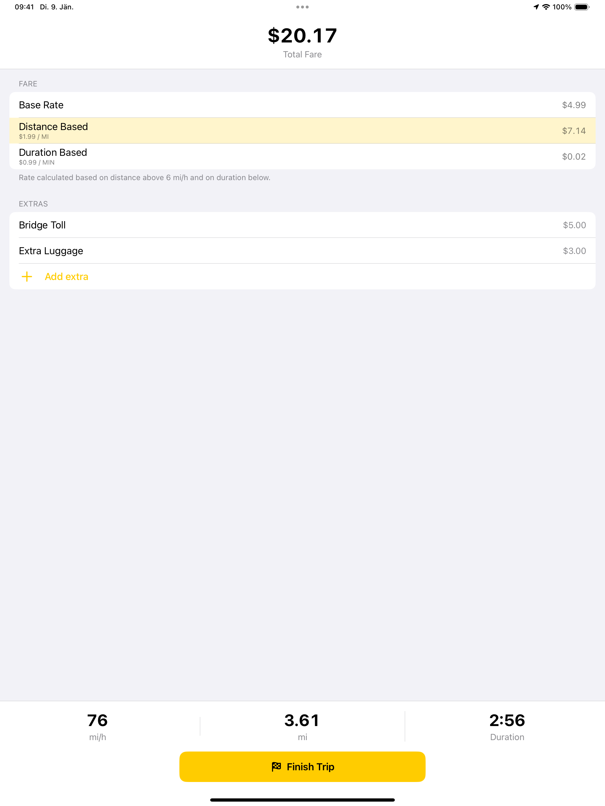 Taxi Meter: Trip & Mileage Log