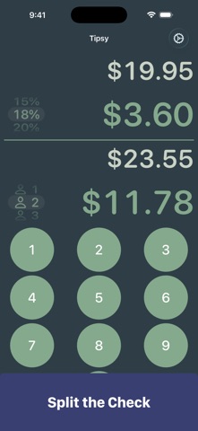 Tipsy - Tip Calculator Screenshot 2 of 6