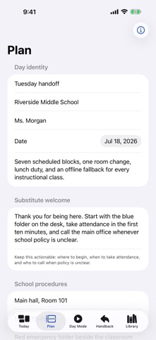 DayHandoff: Sub Plans screenshot 3